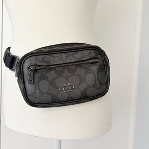 Coach Black Signature Unisex Belt Bag
